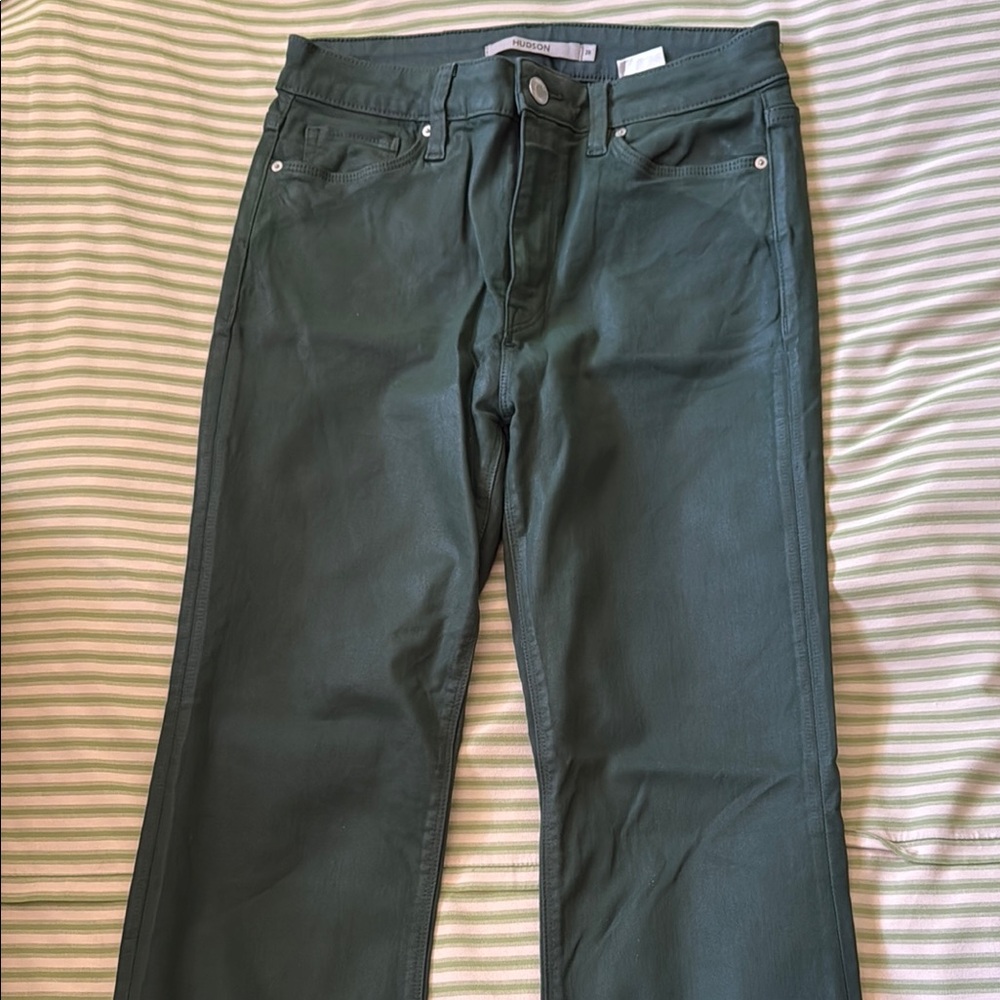 Hudson Women’s Green Coated Jeans